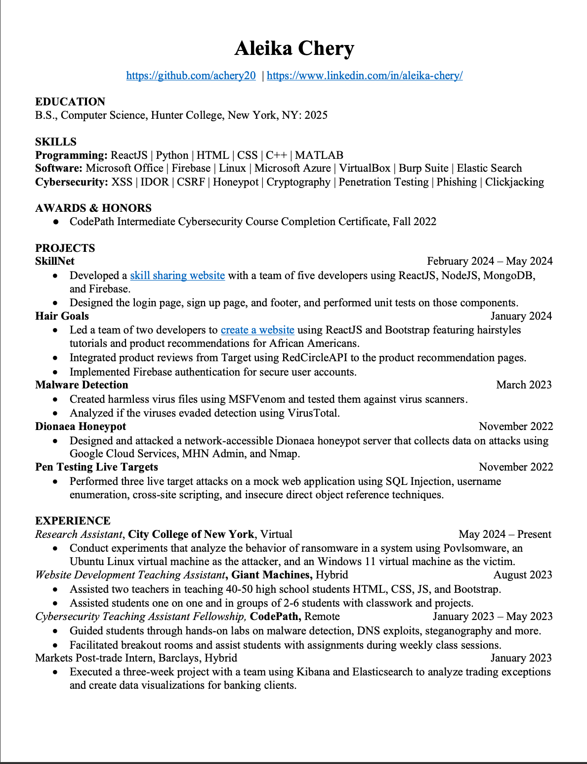 my resume